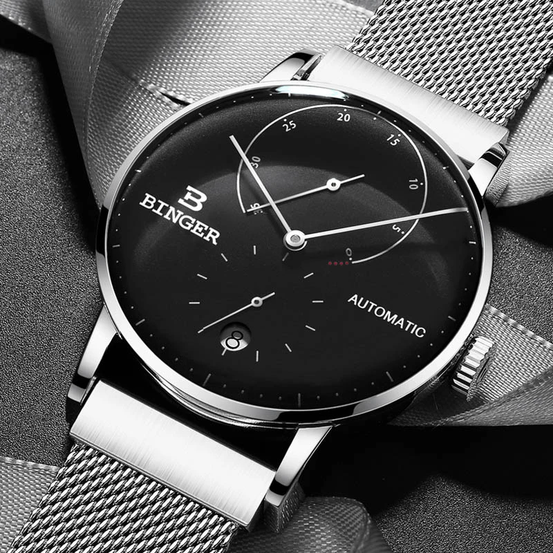 Швейцарские мужские часы BINGER Топ бренд класса люкс автоматические механические