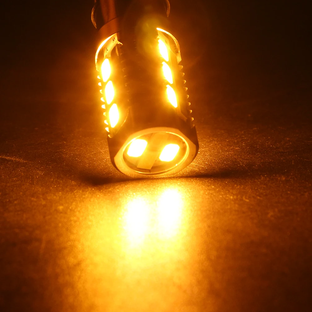 2X DC12 в 5630 28 SMD белый янтарь 1157 BAY15D 3157 7443 Двухцветная светодиодная лампа для