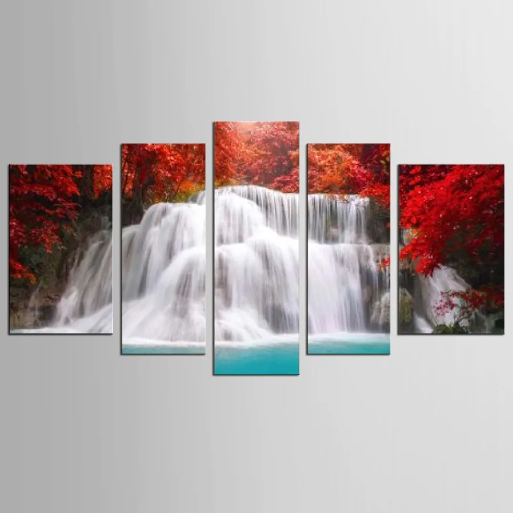 Набор для рисования на холсте Кленовый лист 5 панелей| |