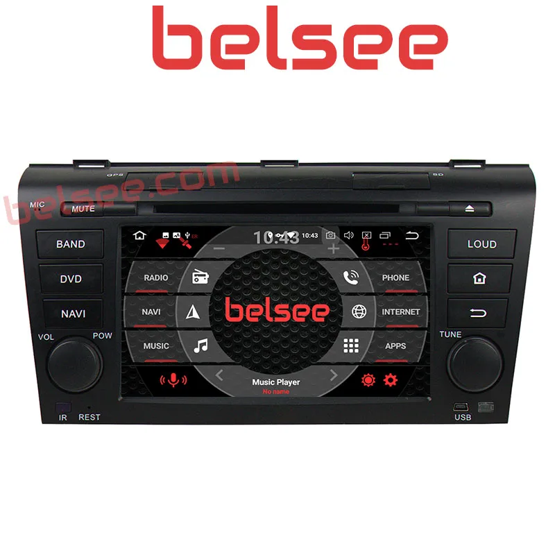Автомагнитола Belsee для Mazda 3 2003 2009 2 Din Android 8 Восьмиядерный процессор 4 Гб сенсорный