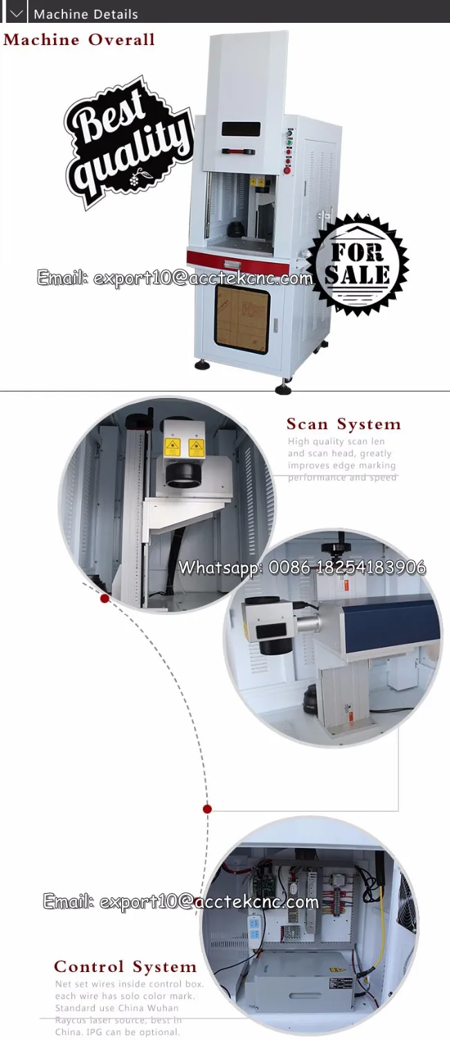 High steady cnc fiber marker machine 20w 30w with protective cover | Инструменты