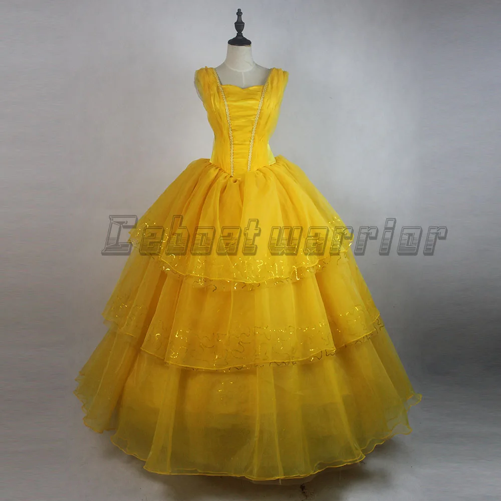 2017 Новый Фильм Красавица и Чудовище Принцесса Белль Эмма Уотсон костюм для