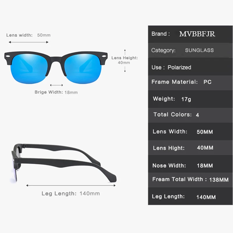 TOEXPLORE ore Модные мужские поляризационные солнцезащитные очки без оправы с