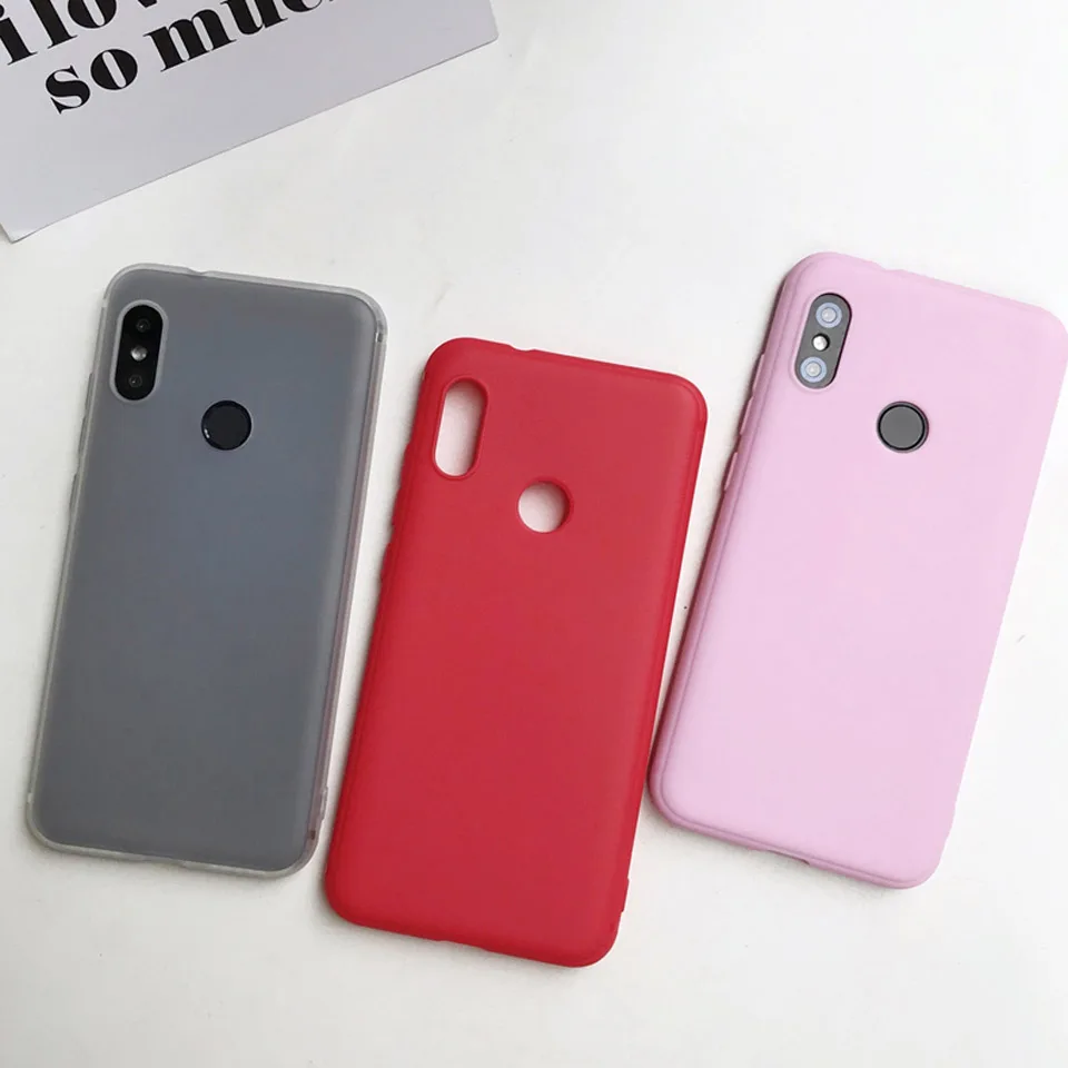 Matte Phone Case For XiaoMi A2 Lite A1 8 SE Cover Silicone RedMi S2 Y1 Y2 6 Pro 4A 5A 6A 4x Note 4 5 PlusSoft TPU Shell Cases |