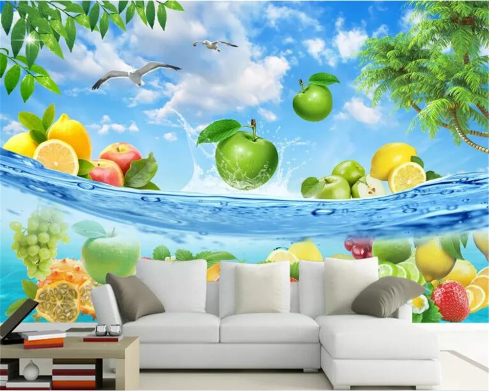 Обои beibehang behang для кухни свежие фрукты Гавайская морская вода 3d обои гостиной