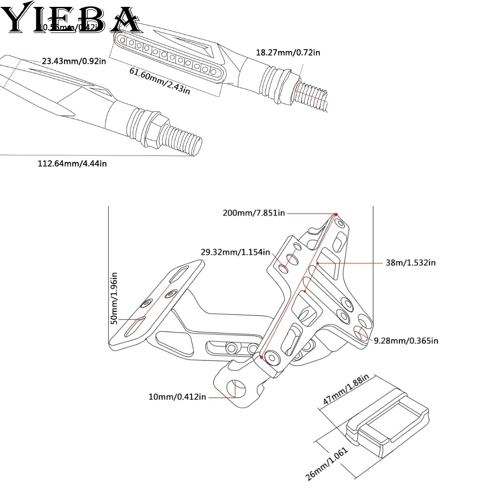 Для BMW F650GS F700GS HONDA CBR650R CB650R CBR650F CB650F Универсальный держатель номерного знака