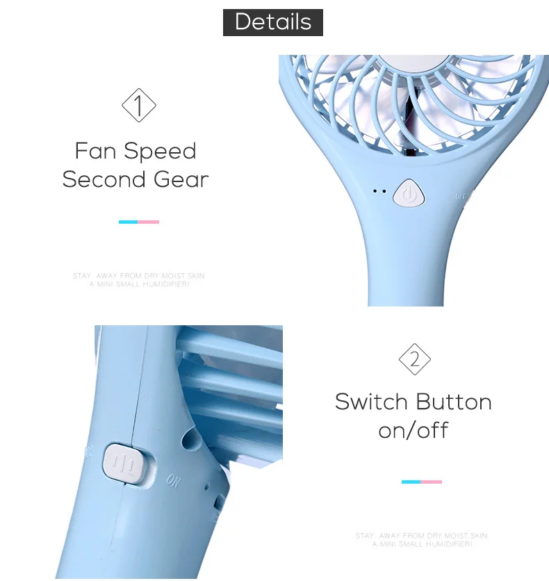 Мини Ручной Рыбий USB Аккумулятор Перезаряжаемый охлаждающий воздух вентилятор