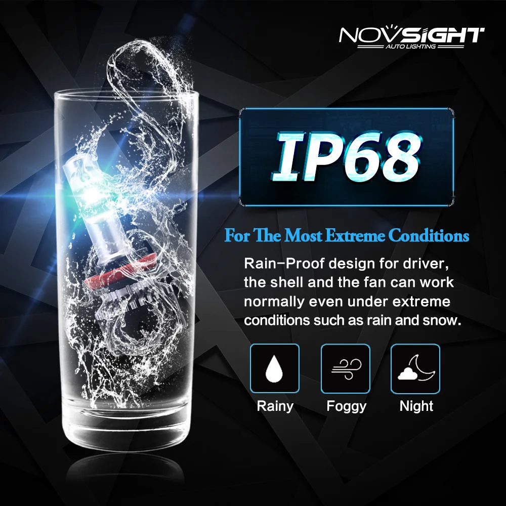 NOVSIGHT Автомобильные фары H7 светодиодные h4 Фары лампы H11 70 Вт 10000lm 6000K Светодиодные