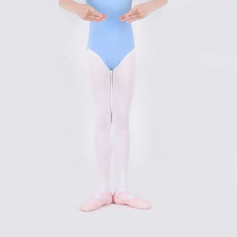 Белые носки для танцев девочек штаны балета гольфы размеры S/M/L новое
