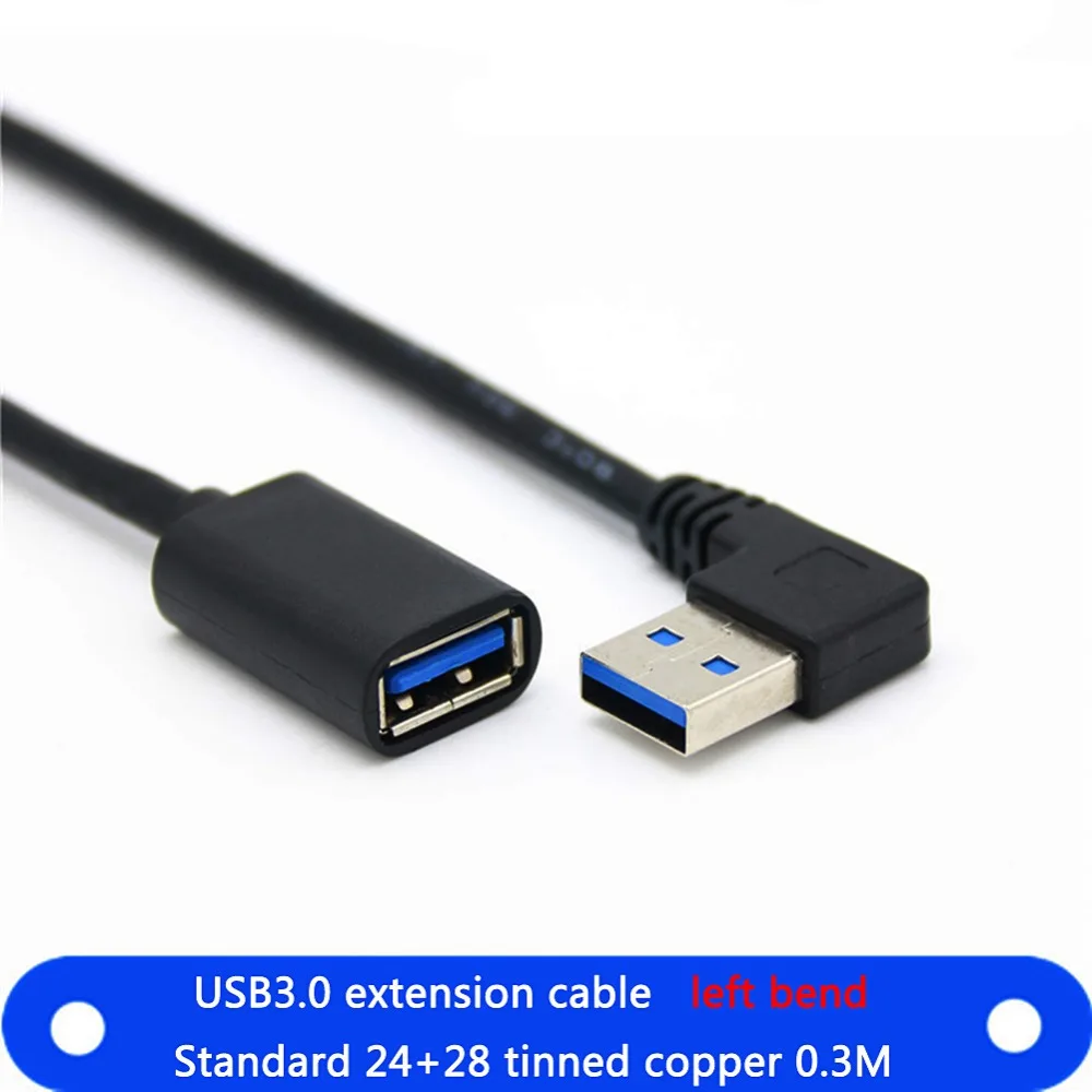 Удлинитель USB 3 0 с углом поворота 90 градусов штекер гнездо 5 Гбит/с|Кабели USB| |