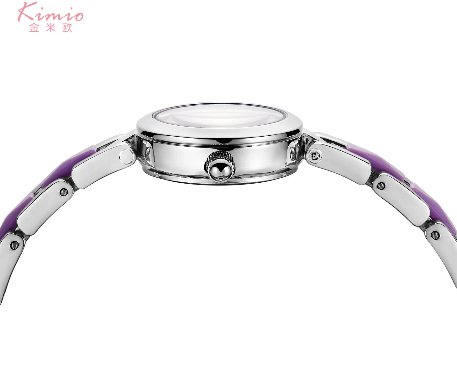 KIMIO красочные кварцевые с бриллиантами часы алый розовый золотой браслет Женское