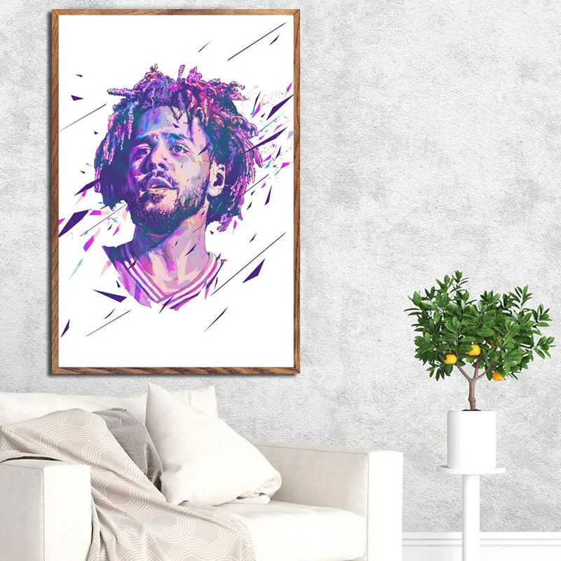 P303 J Cole Трэвиса Скотта горячий Рэпер Хип хоп рэп музыка звезда Искусство Живопись