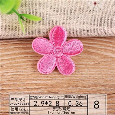 10PCS TYPE 08 10 шт. милый маленький цветок нашивки костюмы Вышивка Железо На Аппликации цветочный для детей сумки платье одежда Дешевые Patchs DIY - Цвет: 10PCS TYPE 08