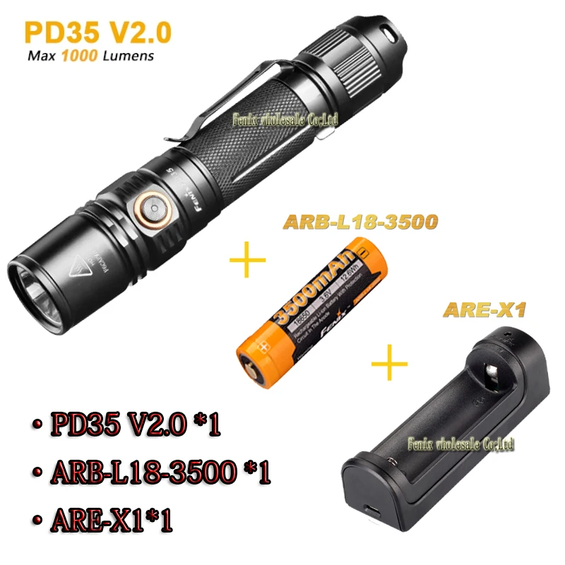 Фонарики Fenix PD35 V2.0 светодиодные|fenix arb-l18-3500|batteries batteriesbattery battery |