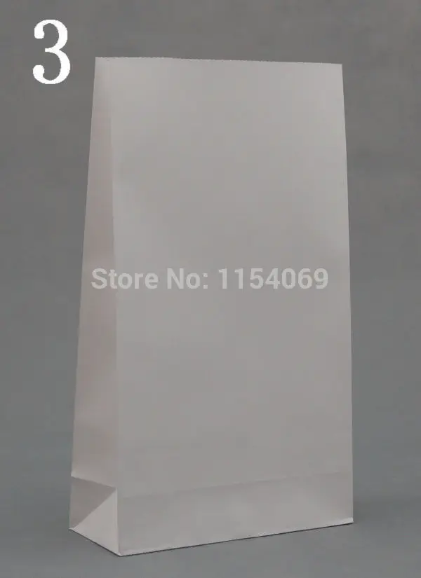 50pcs/lot 23x12x7.5cm White Paper Bag Recyclable Jewelry Snacks Boutique Packaging Bag Wedding Favors Kraft Paper Gift Bags