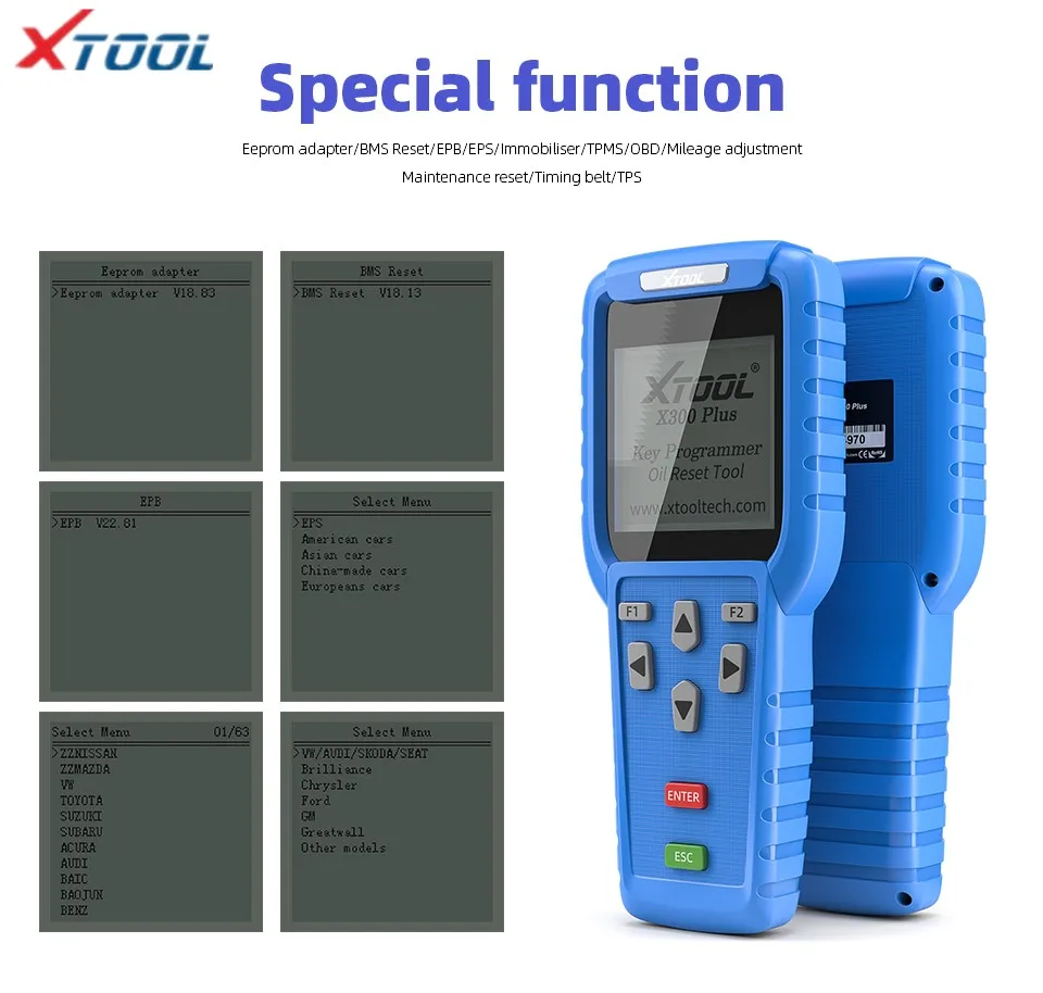 XTOOL X300 Plus Key Programmer X 300 Pro инструмент для автоматического ключа с адаптером EEPROM