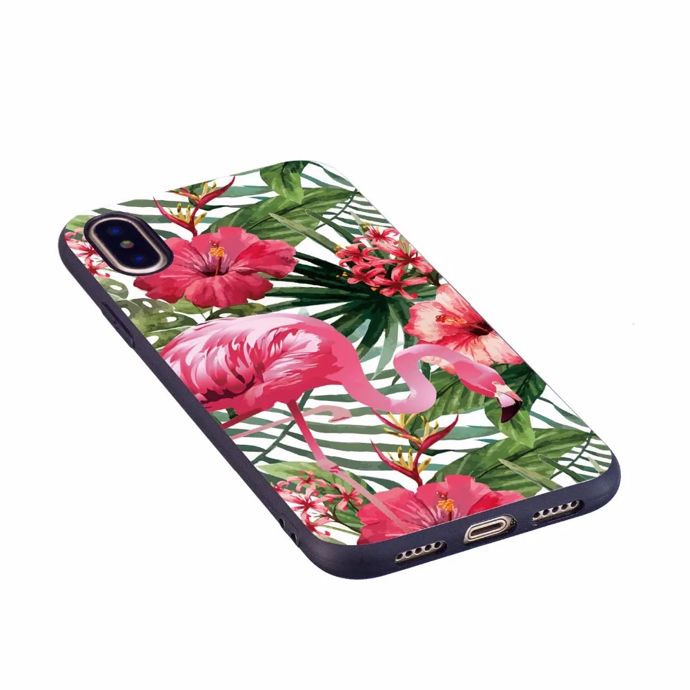 Чехол для телефона iPhone Xr Xs Max 7 8 6 6s Plus X SE цветок Фламинго кошка рыба любовь сердце