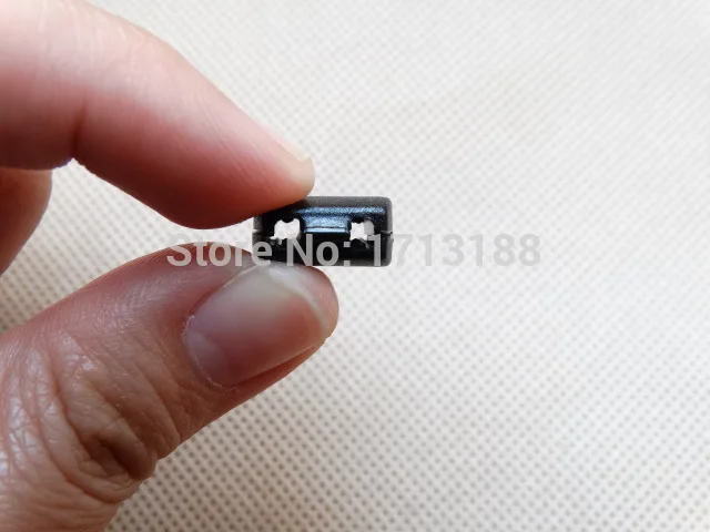 50 шт./лот черный пластиковый шнур с концами застежка молния фиксатор для