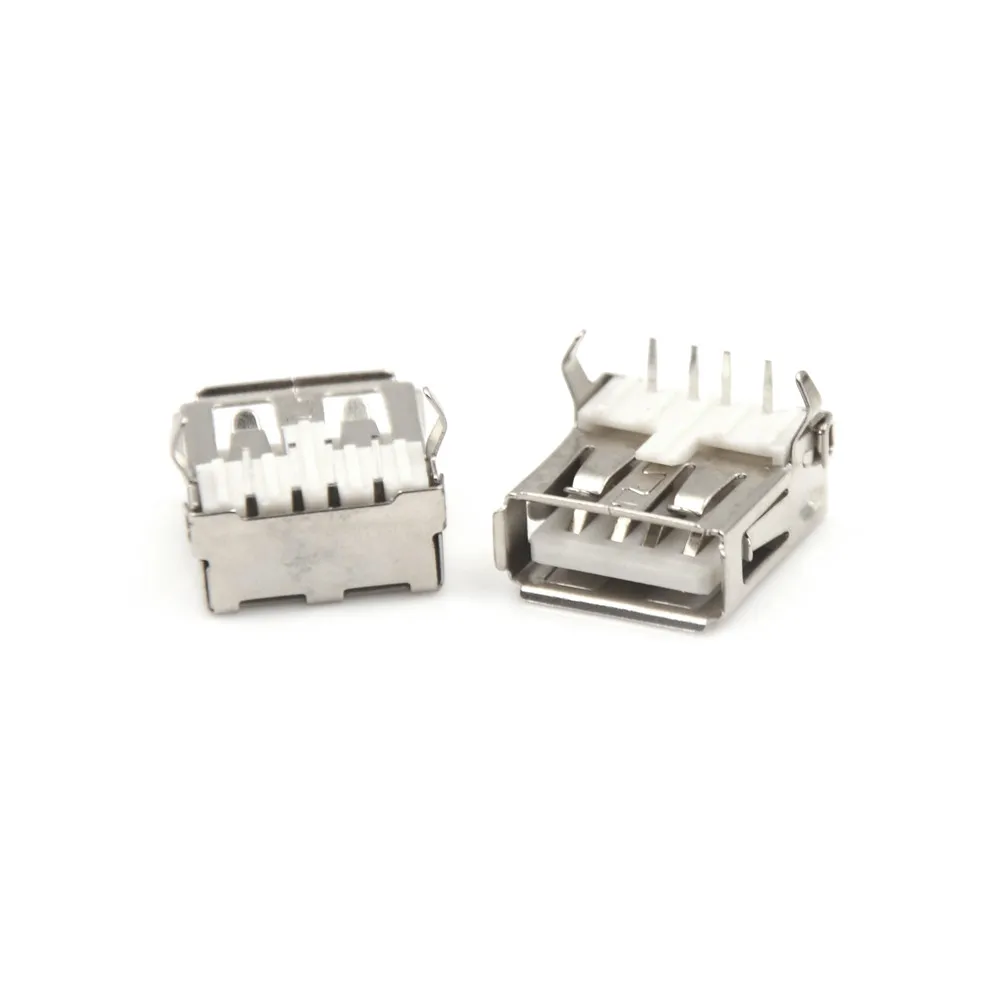 20 шт PCB разъем USB A типа 4Pin тип стандартный порт Женский Разъем для припоя|connector