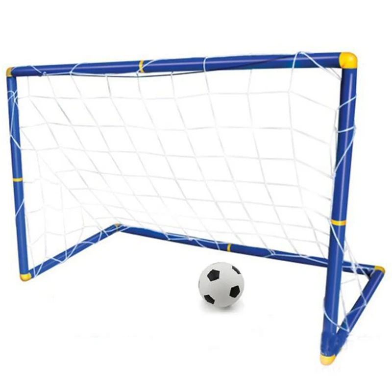 

Folding Mini Football Soccer Ball Goal Post Net Set + Pump Kids Sport Indoor Outdoor Games Toys Child Birthday Gift Plastic