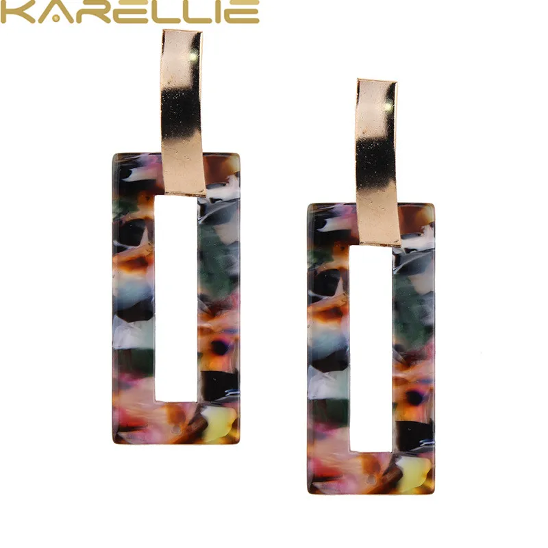 Karellie Новая мода смола кулон серьги Лидер продаж мотаться Висячие Для женщин Bijoux
