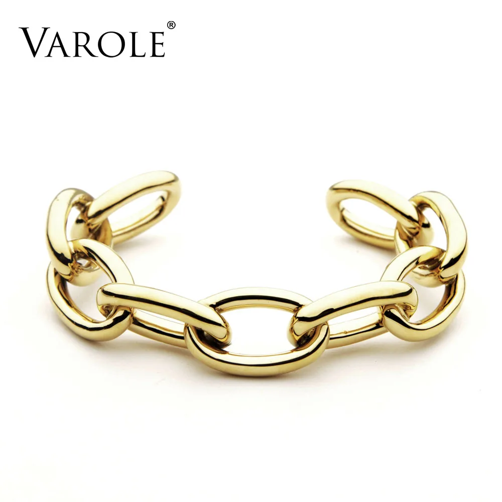 Gold Color VAROLE Ювелирная цепочка женский браслет Noeud нарукавная повязка золотого цвета медные браслеты ювелирные изделия браслеты-манжеты для женщин Подарки - Окраска металла: Gold Color