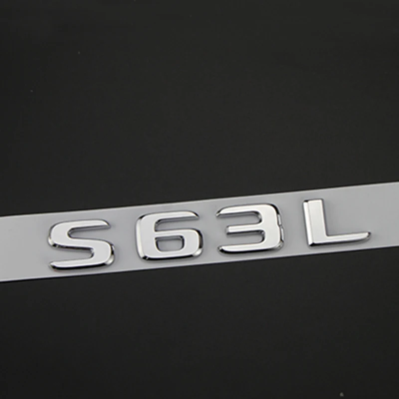 DIY хромированная эмблема с буквенным номером для Mercedes Benz AMG S63L S65L C43 C63S E63S E43 E63S S65L модель БАГАЖНИКА АВТОМОБИЛЯ именная наклейка старый - Цвет: 17- S63L