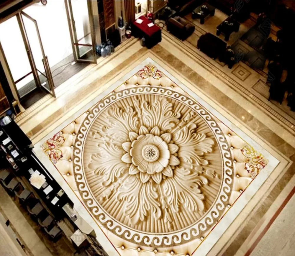 

[Self-Adhesive] 3D Embossed Flower 2 Non-slip Waterproof Photo Self-Adhesive Floor Mural Sticker WallPaper Murals Wall Print