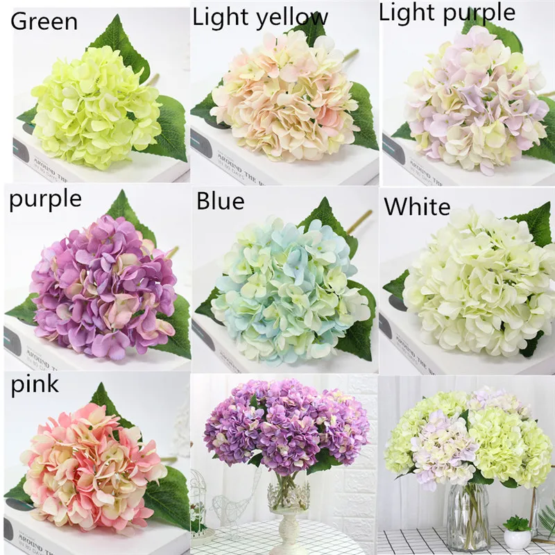 35cm Artificial flowers Silk hydrangea wedding Bride bouquet home new Year decoration accessories for vase flower arrangement | Дом и сад