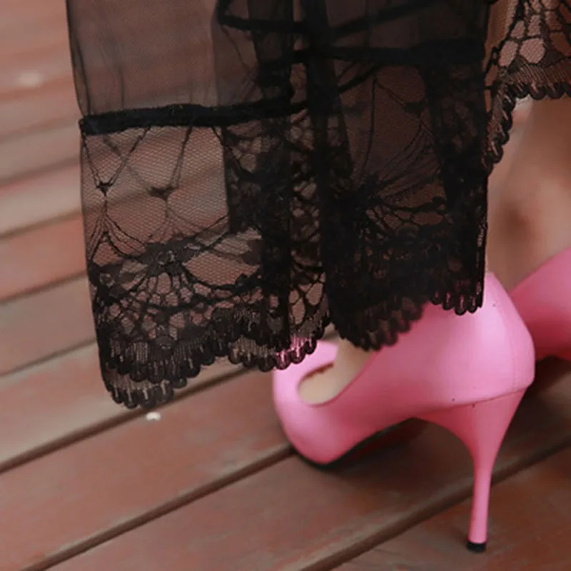 Женская юбка средней длины черная белая плиссированная из фатина с завышенной