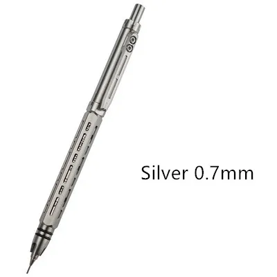 silver 0.7mm Предпродажа, автоматический карандаш из титанового сплава, студенческий непрерывный свинцовый 0,5, низкий центр гравитации, корректирующая ручка, 0,7 для рисования, EDC - Цвет: silver 0.7mm