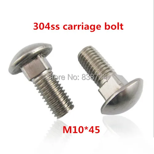 

10 шт. a2 70 304 болт каретки из нержавеющей стали m10 * 45