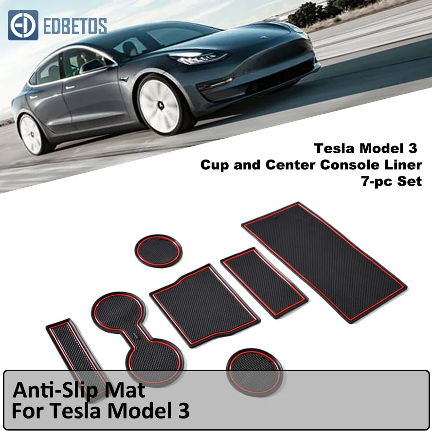 Противоскользящий коврик Tesla model 3 для модели паз двери подставка чашки консоль