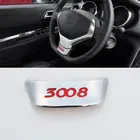 Автомобильный Стайлинг, хромированный ABS руль, декоративная отделка для Peugeot 3008 2014 2015 2016, автомобильные аксессуары