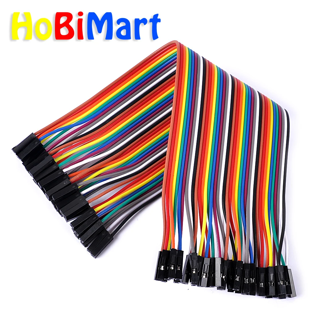 HoBiMart 30*40 шт 20 см дуплексный кабель Женский Перемычка провода dupont 1 p разъем для arduino