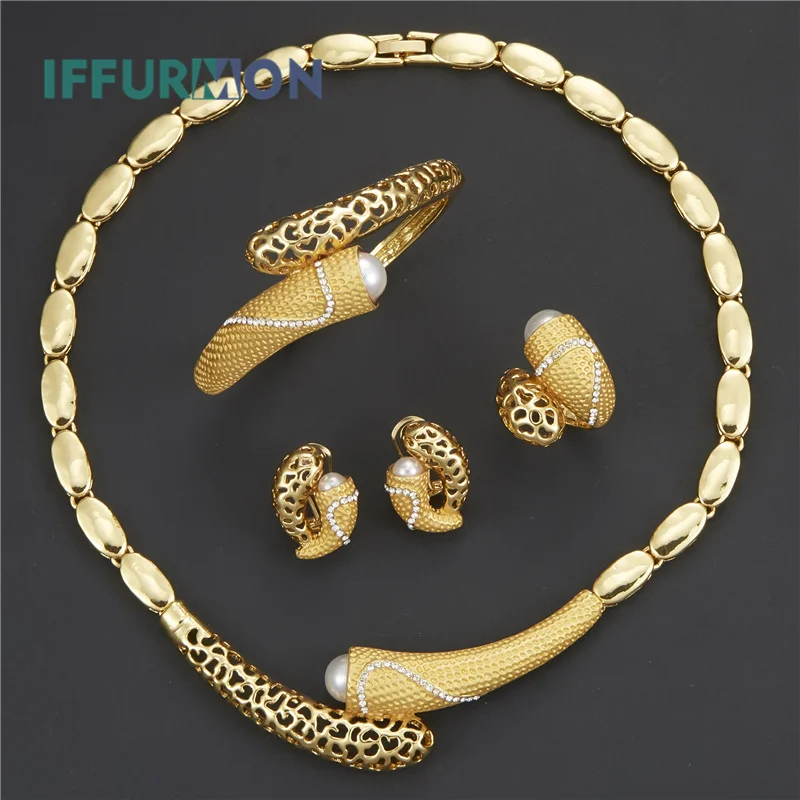 Iffurmon Ювелирные наборы для Для женщин в нигерийском стиле Роскошные Свадебные