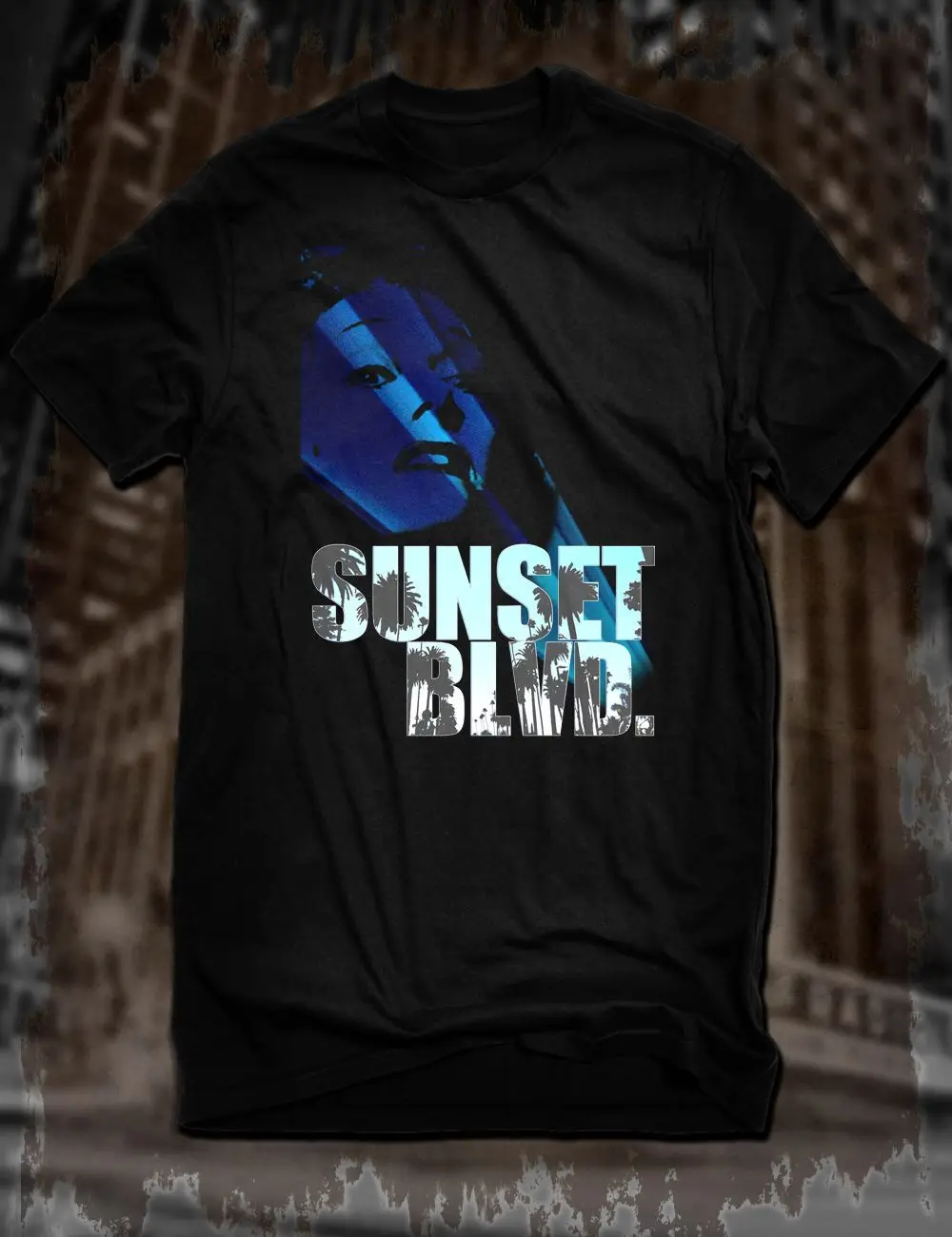 Новый черный Sunset Boulevard Blvd футболка Билли Уайлдер классический Голливуд Футболка