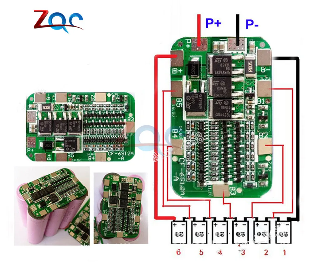 6S 15A 24V PCB плата защиты BMS для 6 пакетов 18650 литий-ионная батарея ячеечный модуль новое поступление