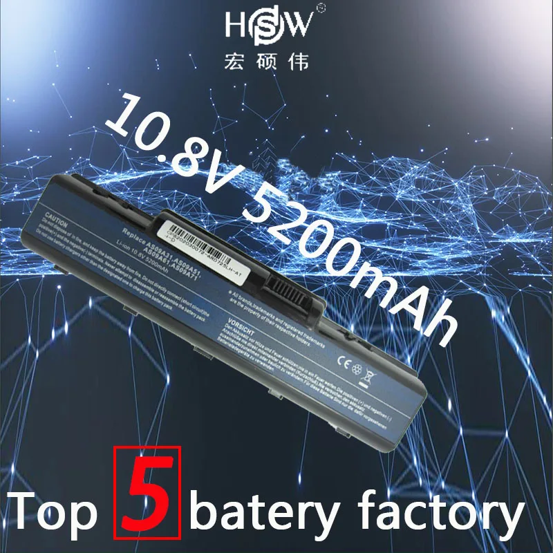 HSW 5200 мАч ноутбука Батарея для acer EMACHINES E525 E627 E725 D525 D725 G620 G627 G725 E627-5019 AS09A31 AS09A41 AS09A51 Батарея
