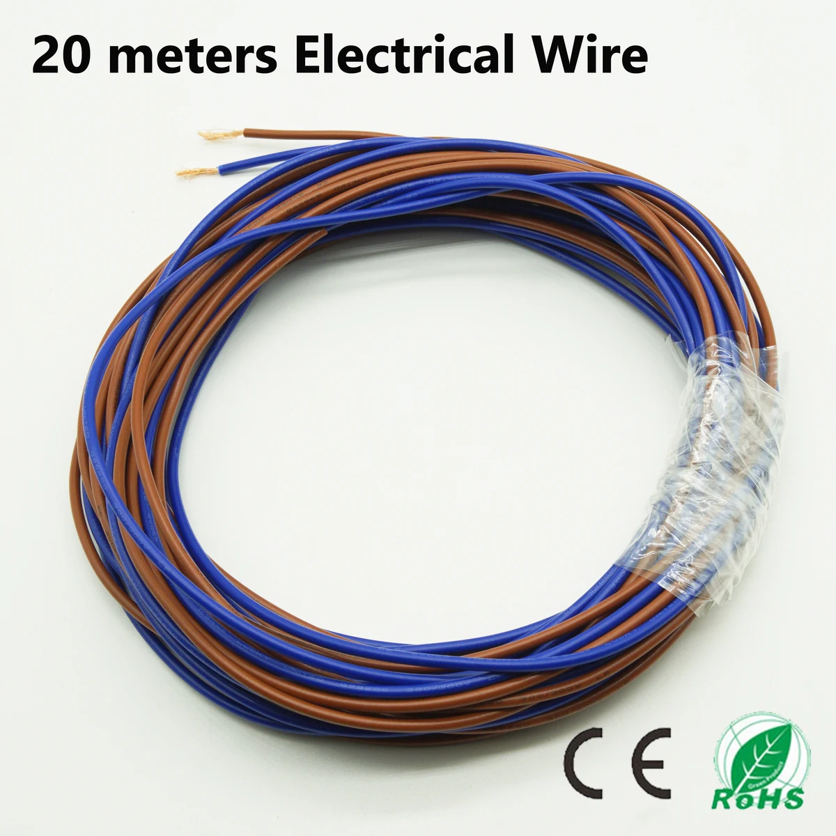 Электрический провод 20 метров луженая медная 2 Pin AWG изолированный ПВХ удлинитель