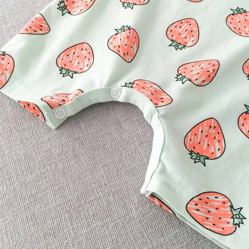 Lemonmiyu/летний короткий Детский комбинезон с фруктовым принтом короткими рукавами