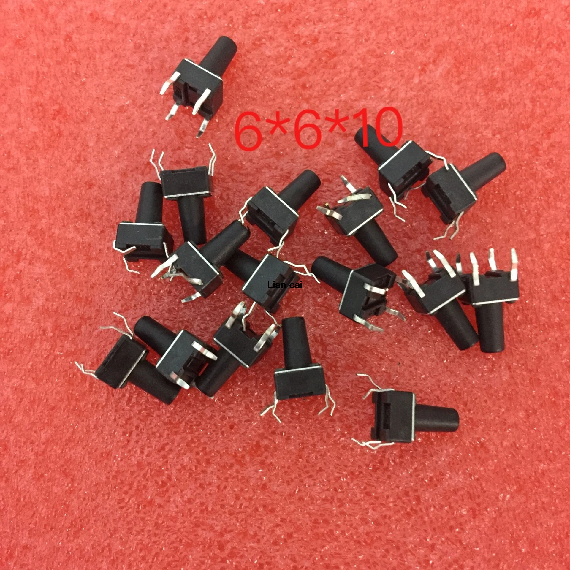 

Тактильный кнопочный мини-переключатель 50 шт./лот 6X6X10 DIP, микро-переключатель, мгновенный 6*6*10 мм, 4 контакта