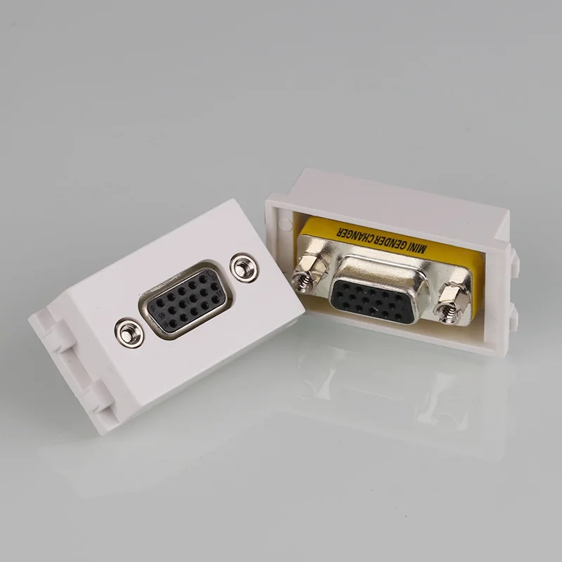 1 единица 15 контактов VGA слот PC комплект Женский для компьютера ноутбука настенная розетка Лицевая панель