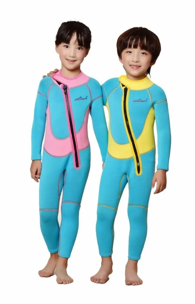 Детский неопреновый купальник с длинным рукавом 2 5 мм|wetsuits for kids|dive & sailneoprene suit |
