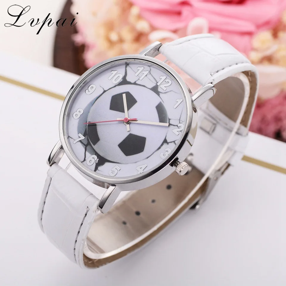 Lvpai Dress Watches Men Women Bracelet Watch Leather Strap Football Sport Clock Luxury Brand Silver Masculino Relojes LP453 | Наручные