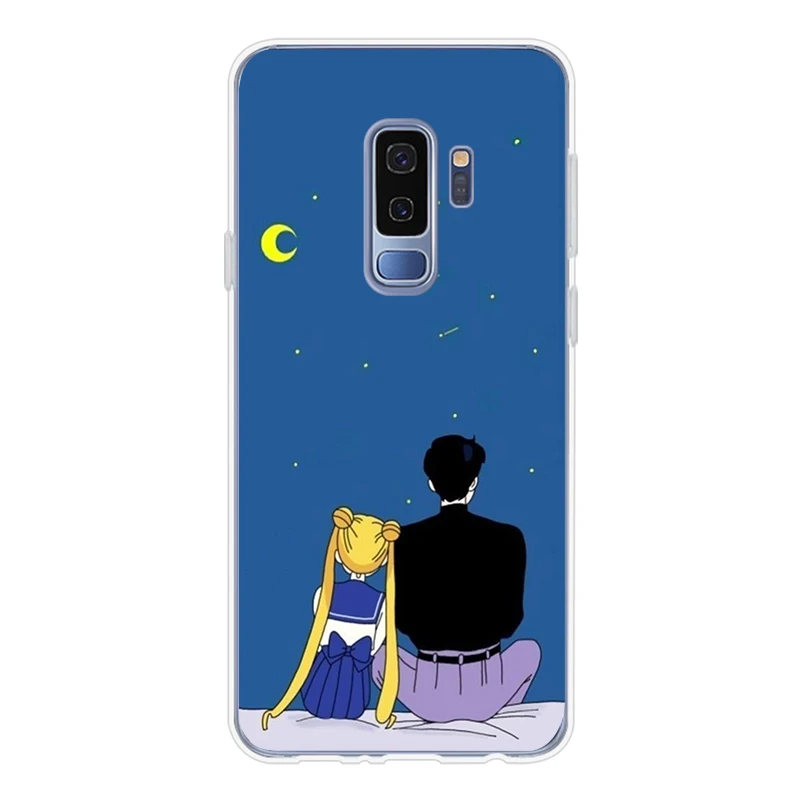 ciciber Sailor Moon Phone Case for Samsung Galaxy S10 S10+ S10e Soft TPU Back Cover S9 S8 S7 S6 S5 Edge Plus S9+ |