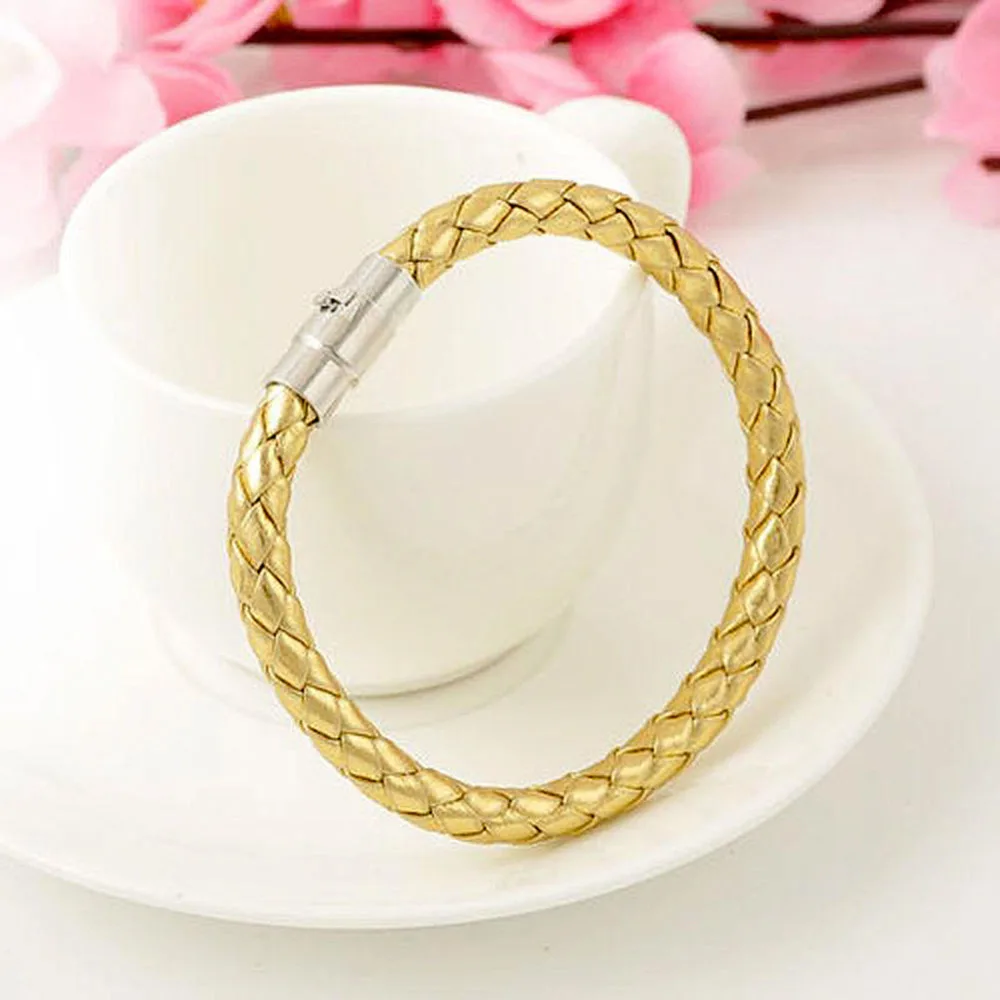 Новые модные мужские унисекс Женские Ювелирные изделия черная кожа ручной цепи