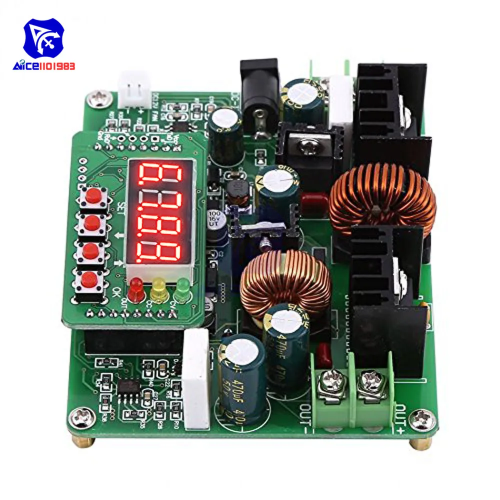 Diymore CC/CV DC 10 40V to 0 38V Step Up/Down Boost Buck Converter Module Солнечная зарядная плата светодиодный