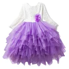 Детское вечернее платье, фатиновое многослойное платье для первого причастия, элегантная праздничная одежда для девочек