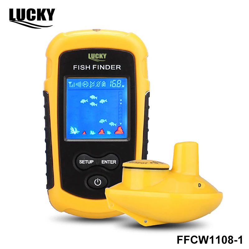 Портативный эхолот LUCKY FFCW1108 1 и FFW1108 беспроводной для поиска рыбы на глубине